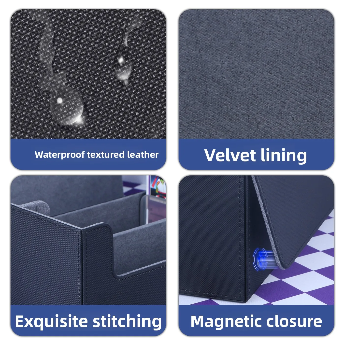 صندوق تخزين بطاقات Yu-Gi-Oh ذو سعة كبيرة جدًا، حافظة منظم لبطاقات الألعاب على الطاولة قابلة للجمع