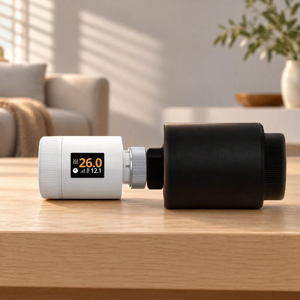 TRV-ZBT Smart Thermostatic Radiator Valve for Zigbee Smart for Home Ecosystems Featuring Weekly Scheduling and Remote App