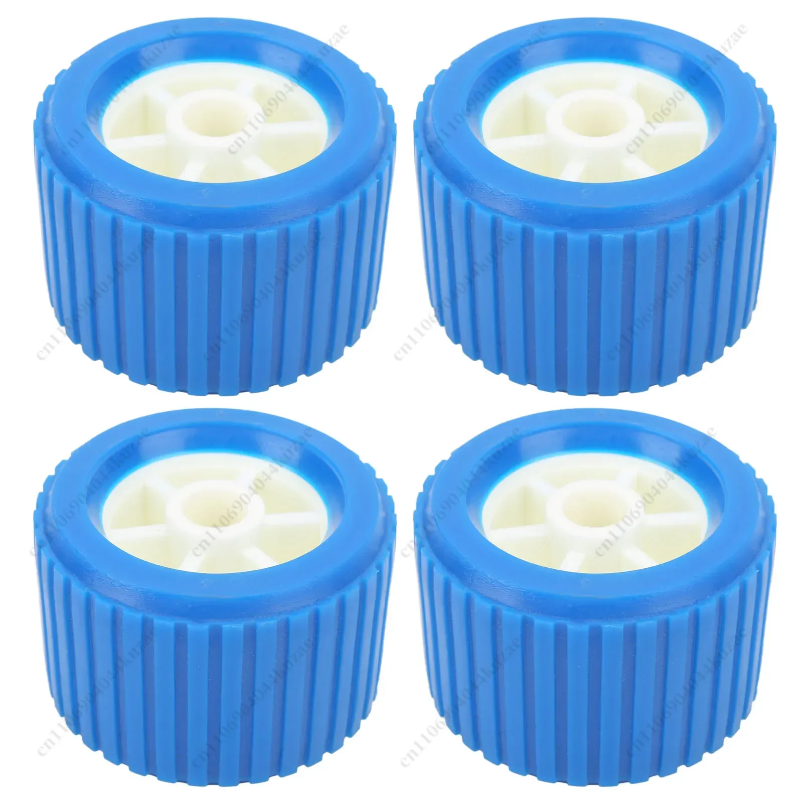 3in Wide Wobble Roller Marine Ribbed Wobble Roller 108x75x19mm Blue PP High Temp Resistant for Boat Yacht Trailer