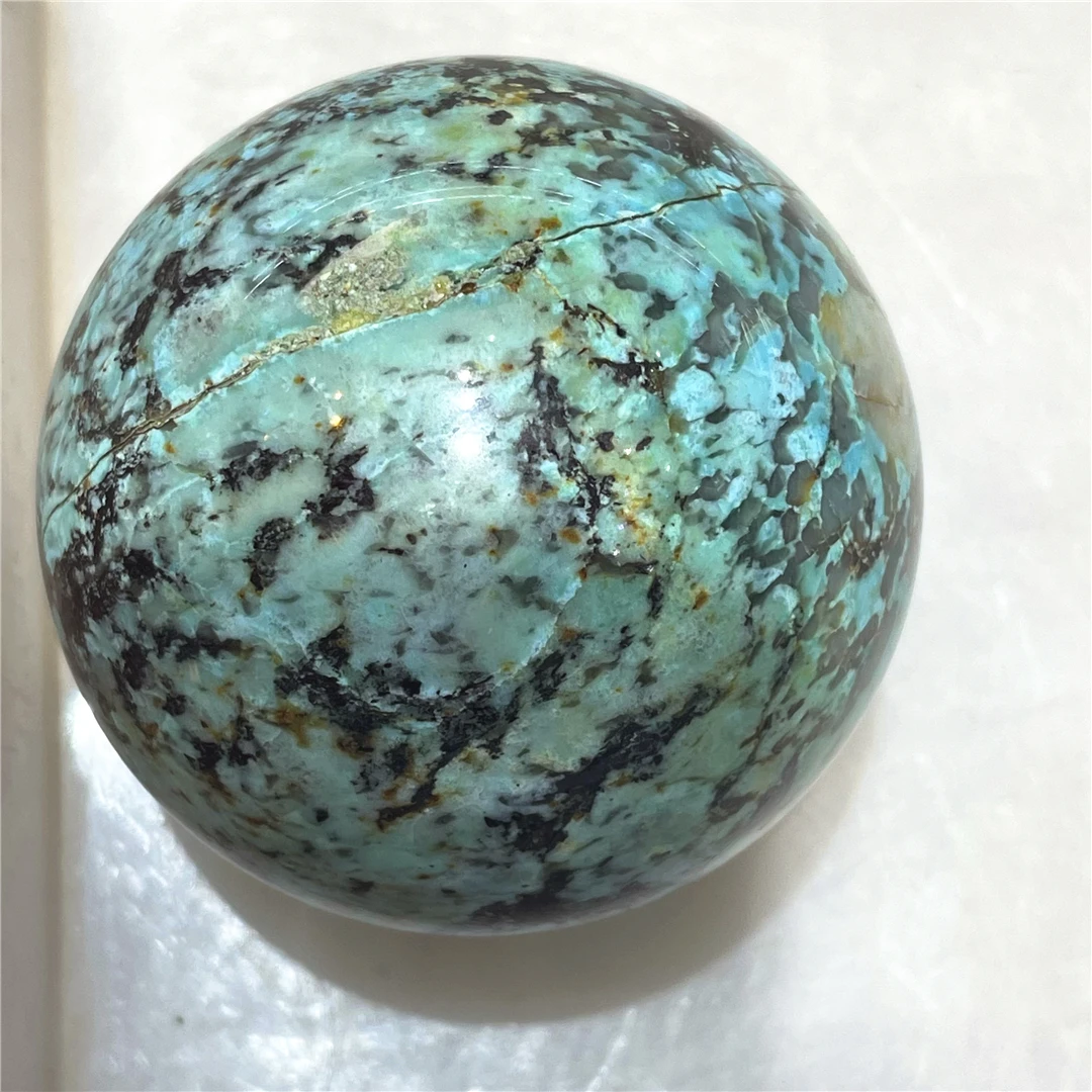 5-6cm Real Minerals Natural Raw Turquoise Calaite Quartz Spheres Loose Gemstone Precious Decor Ball Stones