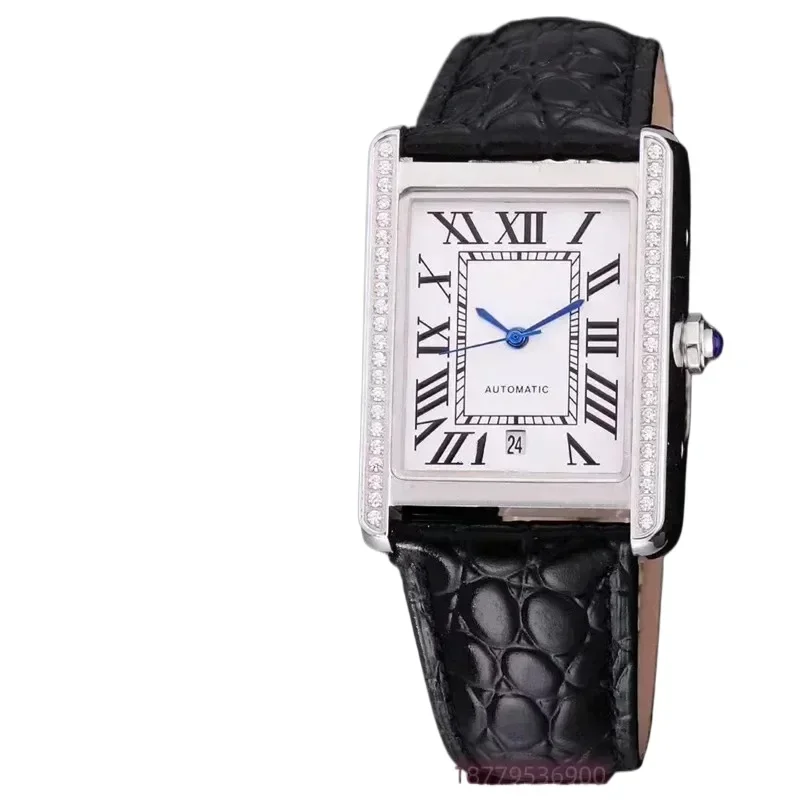 ساعة يد رياضية للرجال ميكانيكية أوتوماتيكية 904L من الفولاذ المقاوم للصدأ ساعات خلفية من الجلد الأسود 31*41 مللي متر مخصصة #2