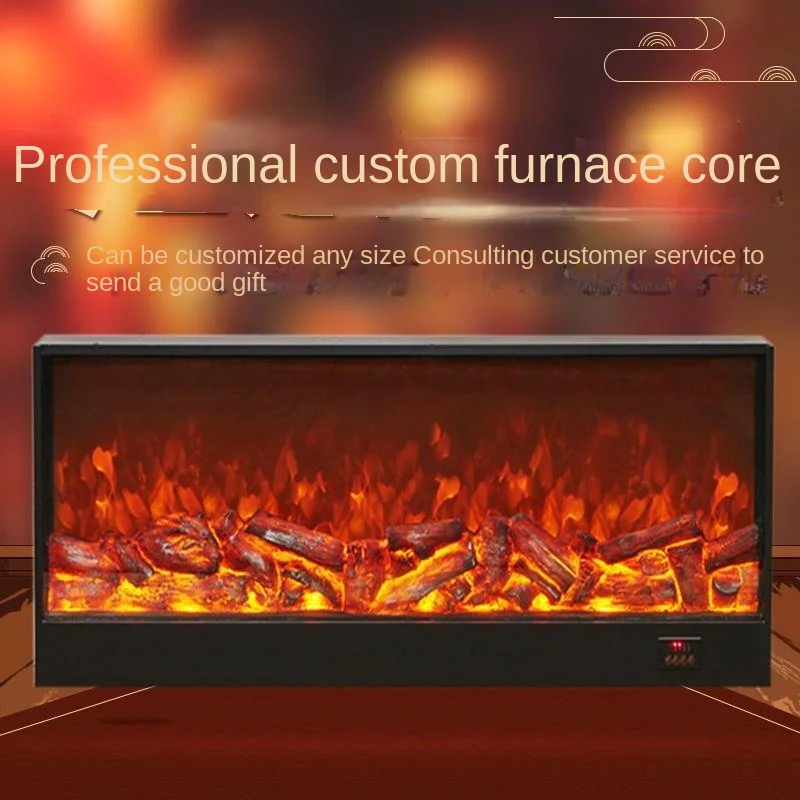 LED Retro Simulation Flame Fireplace Electric Fireplaces for French Country Style Easy Insert Atmosphere Light for Living Room