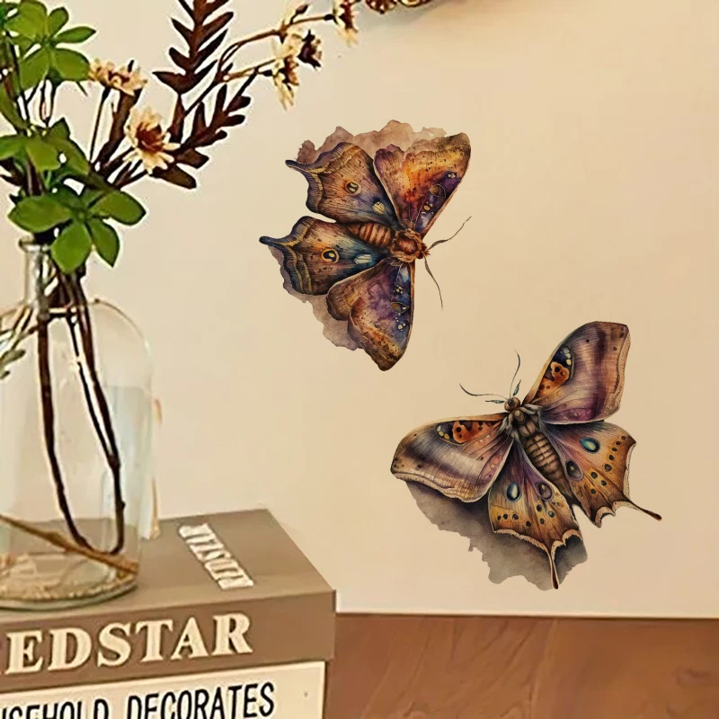 Beautiful Gothic Moth Sticker, Water-proof Home Wall Decal, Used for Wall, Bathroom, Cabinet, Door,Toilet, Car, Laptop view 2
