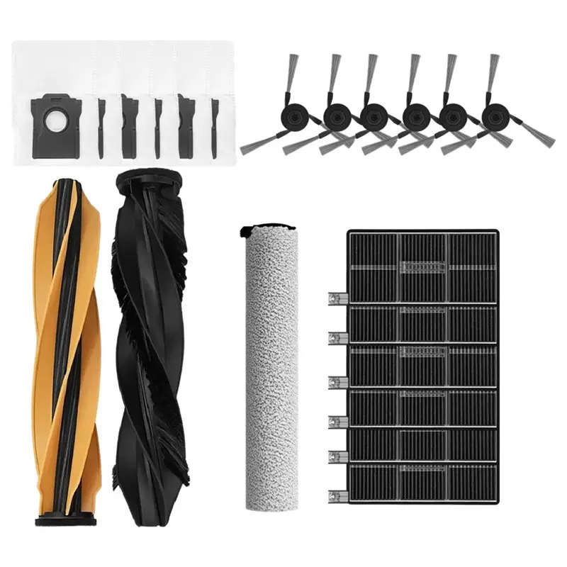 

【FAVORITE】20 шт. Запасные части для пылесоса Dreame Mova Z60 Pro / Z60 Ultra: основная и боковые щетки, ролик, насадка для влажной уборки, мешок для пыли, HEPA-фильтр