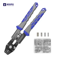 Booms Fishing XW40 alicates de prensado de pesca multifunción juego de herramientas mango antideslizante herramienta de prensado de pesca con Kits de mangas de engarzado