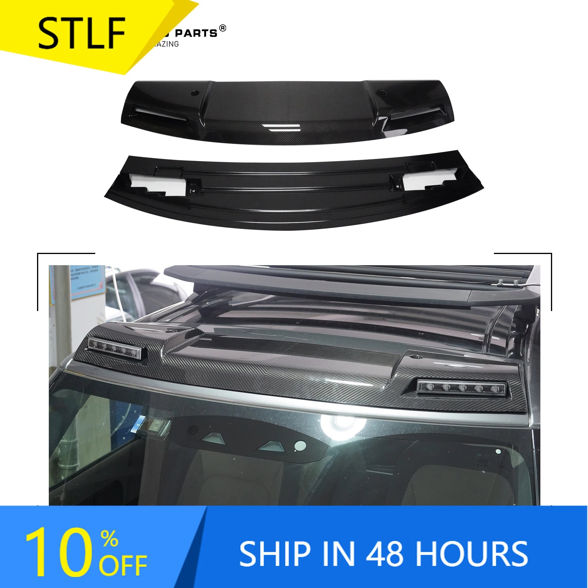 

Car Parts Auto Spare Carbon Fibre 4 Lens Led Light Bar Roof Pod Light for Land Rover Defender Accessories