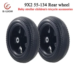 9X2 55-134 Rear Wheel Assembly Anti slip Rubber Shockproof Explosion proof Scooter Baby stroller, children's tricycle accessorie