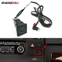 Cargador de coche adaptador de carga de teléfono salida cargador USB PD QC3.0 adaptador de cargador de coche apto para Volkswagen Multivan T5 2008-2015