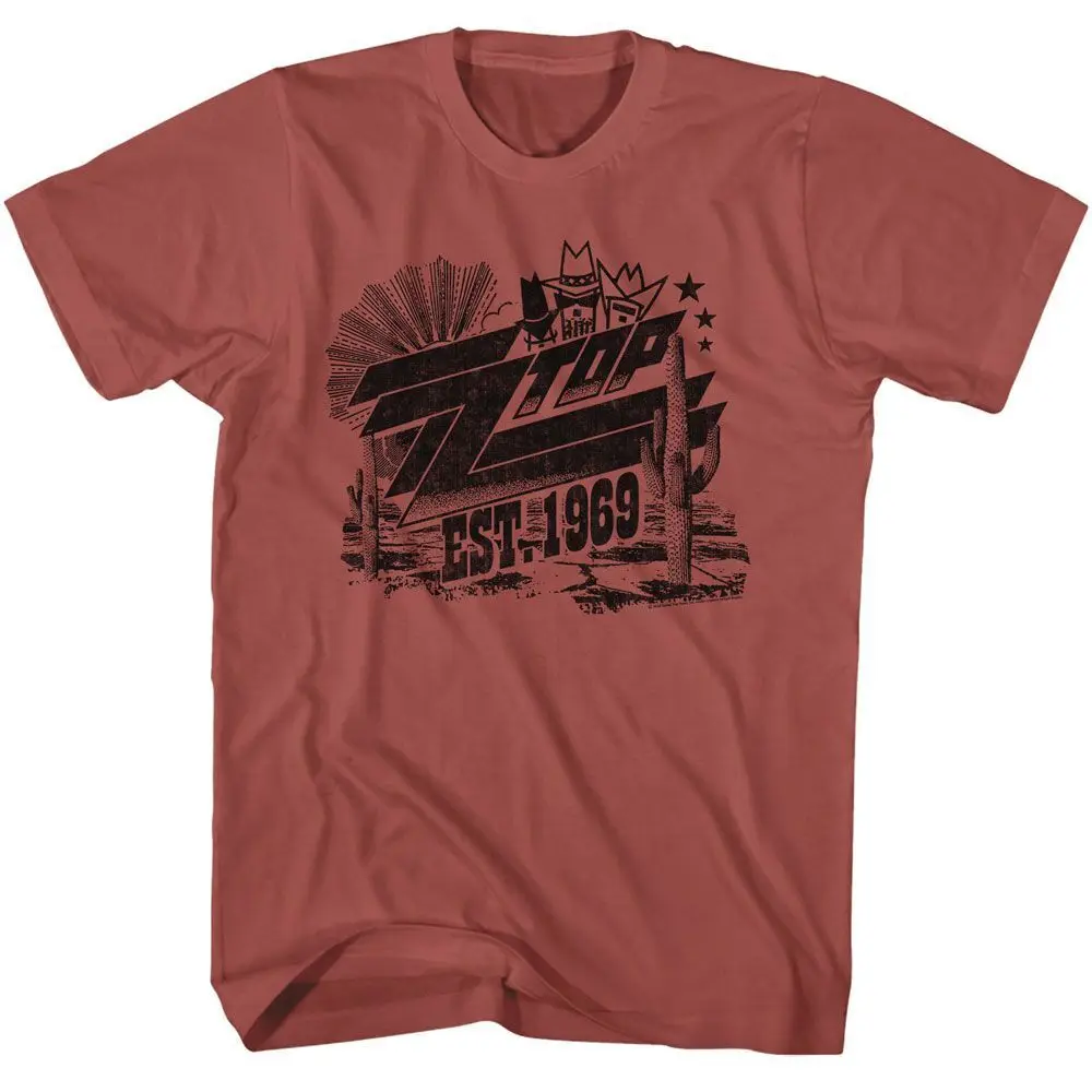 ZZ Top Est 1969 Terracotta Music Shirt