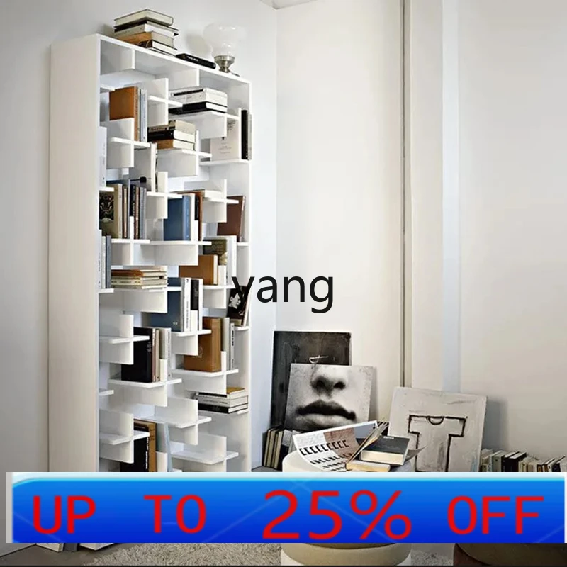 

yhm solid wood paint bookshelf creative art bookcase modern simple