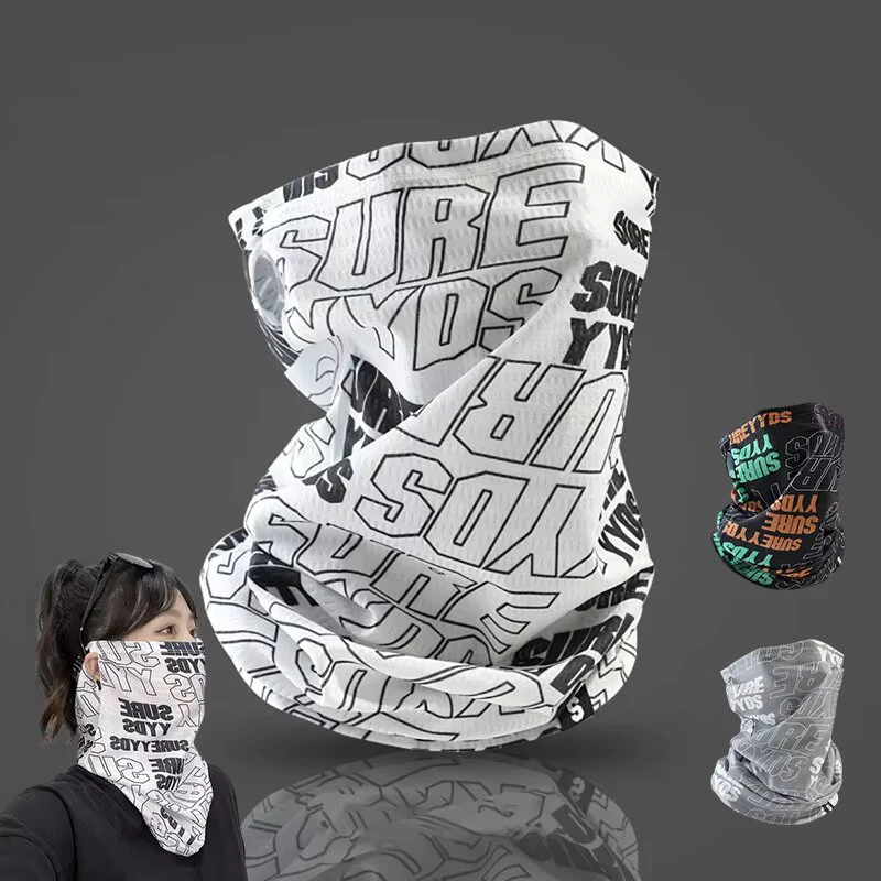 Ice Silk Sunscreen Face Mask Hip Hop Fashion Sunshade Hiking Travel Face Cover Summer Breathable Cycling Motocycle Riding Mask