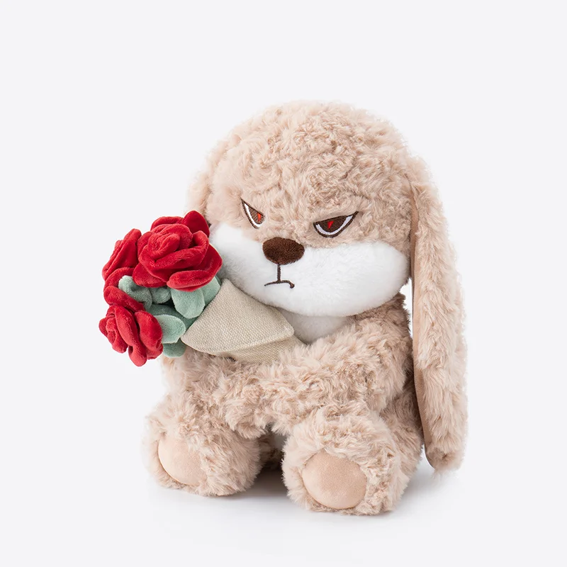 

New Cartoon Cute Rose Throwing Rabbit Doll Pillow Series Home Display Decoration Giving Children and Girls Birthday Gifts