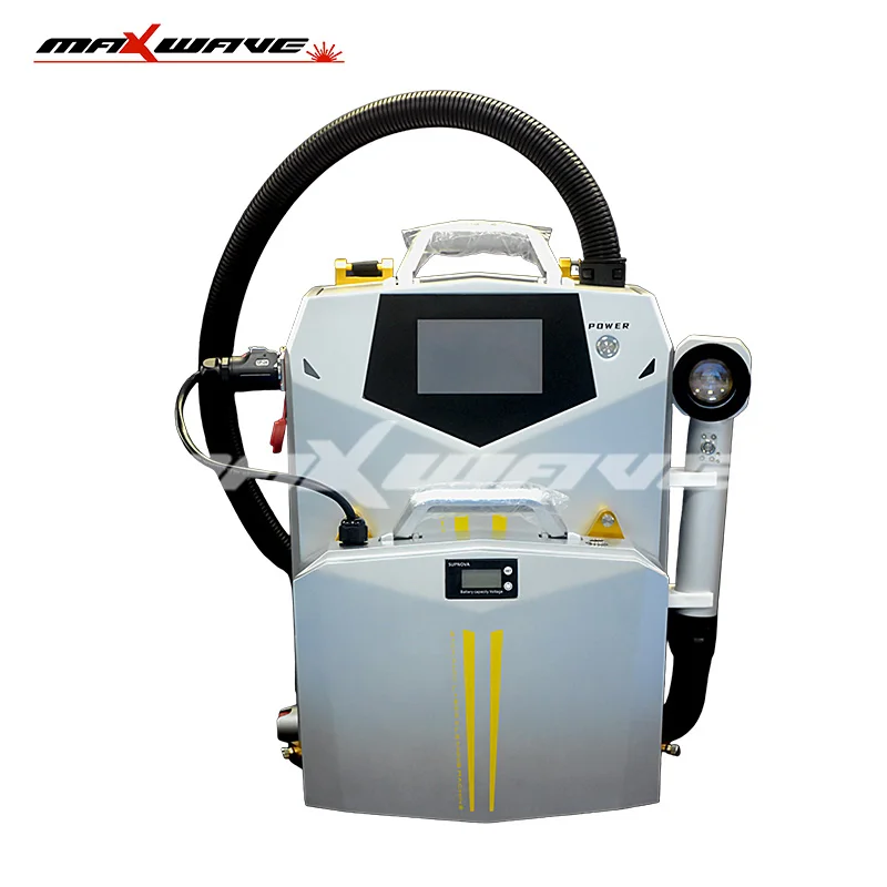 High Efficiency Portable Backpack Laser Cleaning Machine 100W 200W 300W for Oil Stain Cleaning Metal Rust Removing