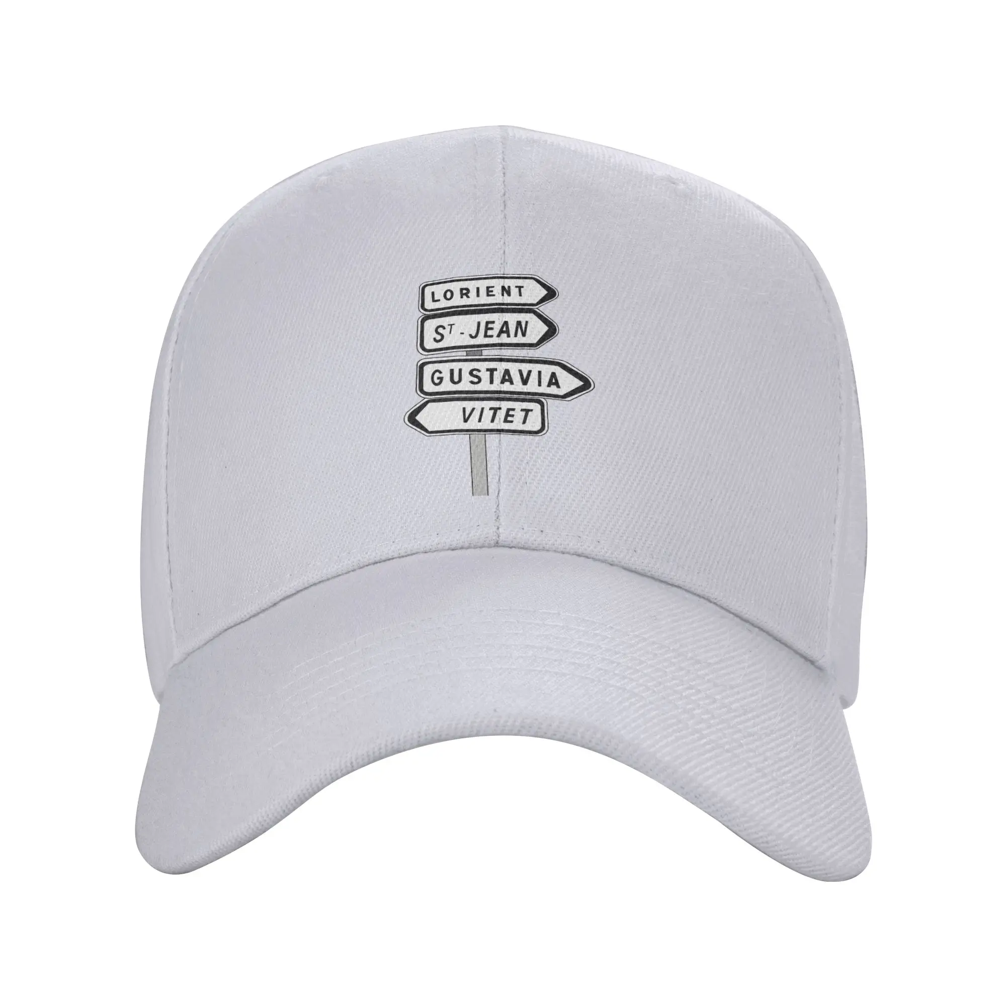 Fashion St Barths Street Sign Curved Brim Baseball Cap Korean Casual Baseball Caps