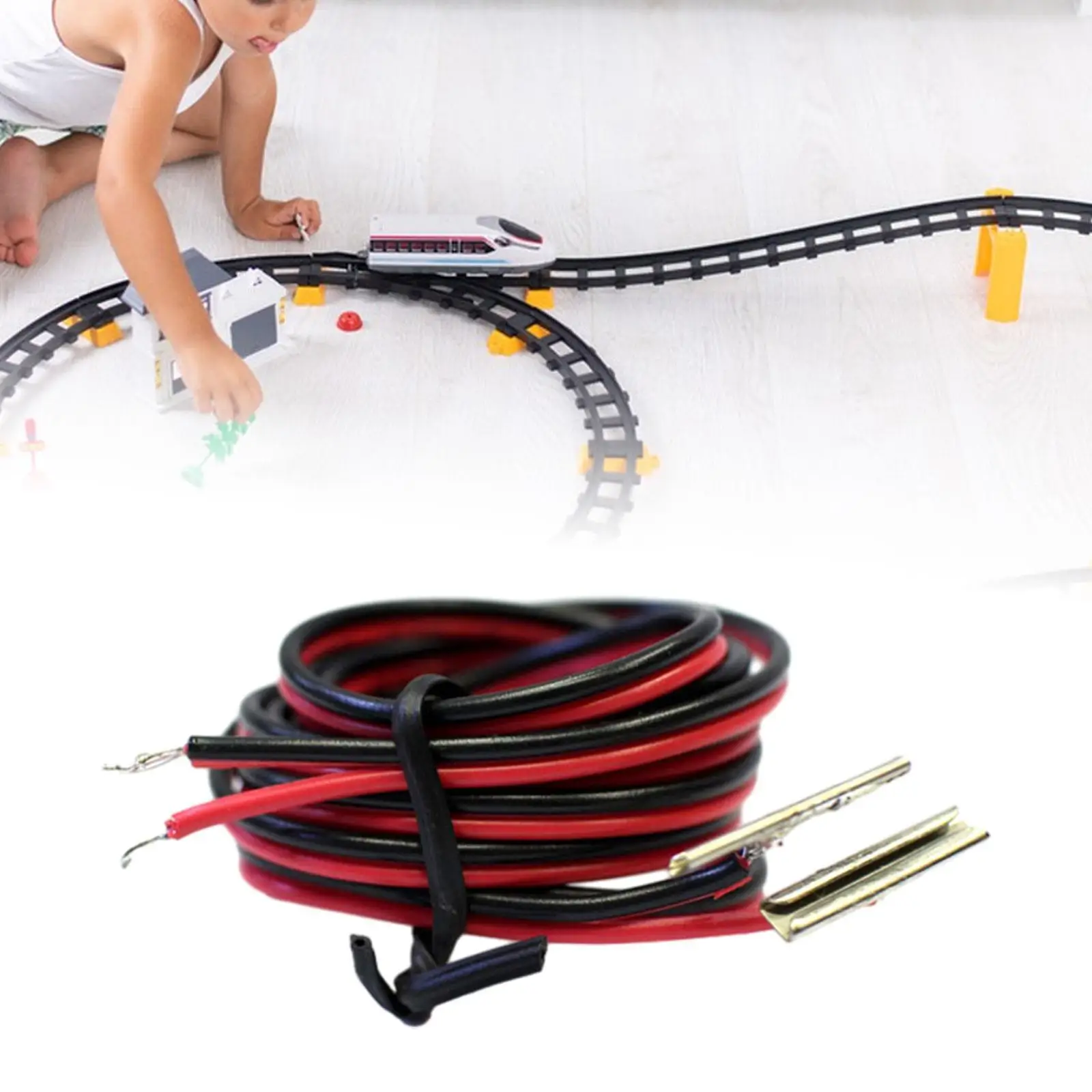 Trains modèles HO Scale Rail menuisiers facile à installer longueur du câble 1M longueur du joint de paysage 16.5mm accessoire robuste rouge et noir