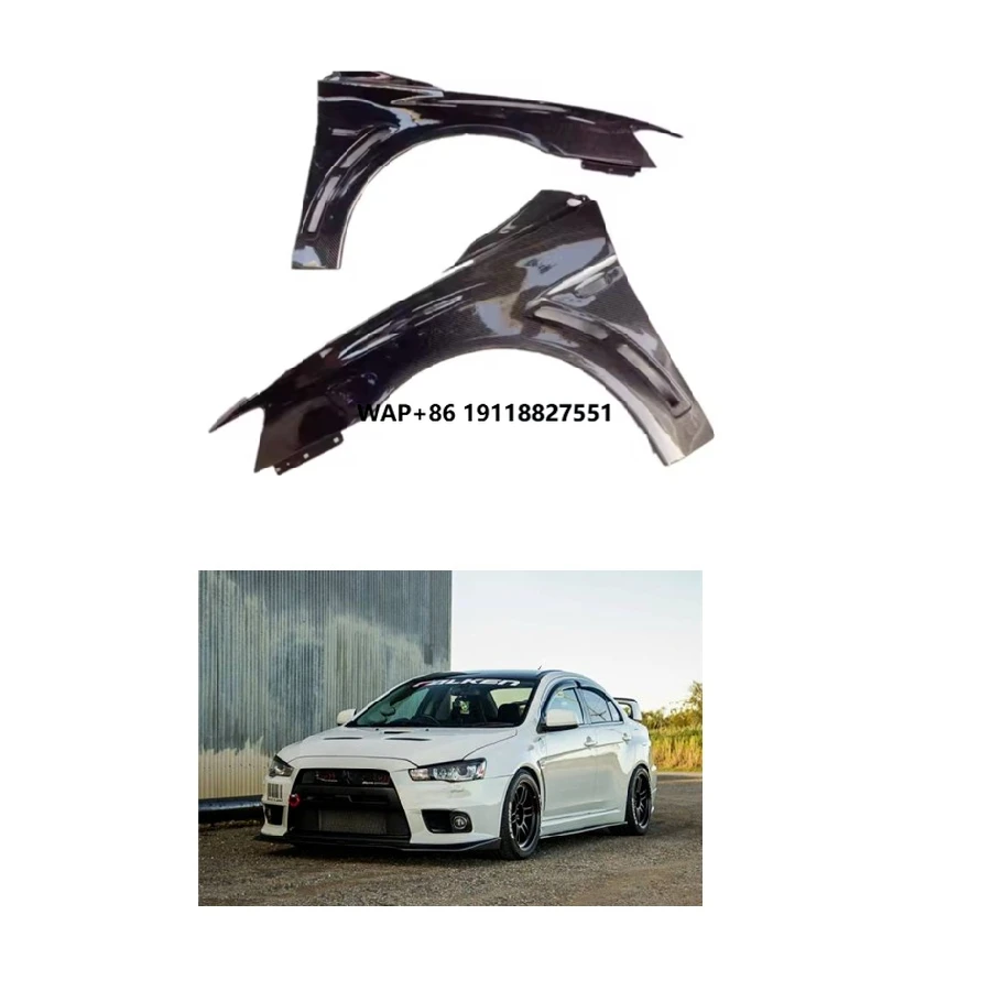 

Car Fenders foi Lancer EX ES 2008-2018 Upgraded Carbon Fiber EVO X Fender Flares