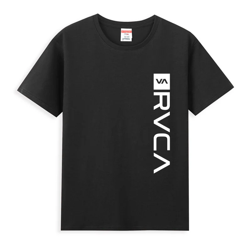 2024 Men T Shirt Casual RVCA Desing Print T-shirt Graphic Summer Short Sleeves 100% Cotton S-3XL Cool Tee