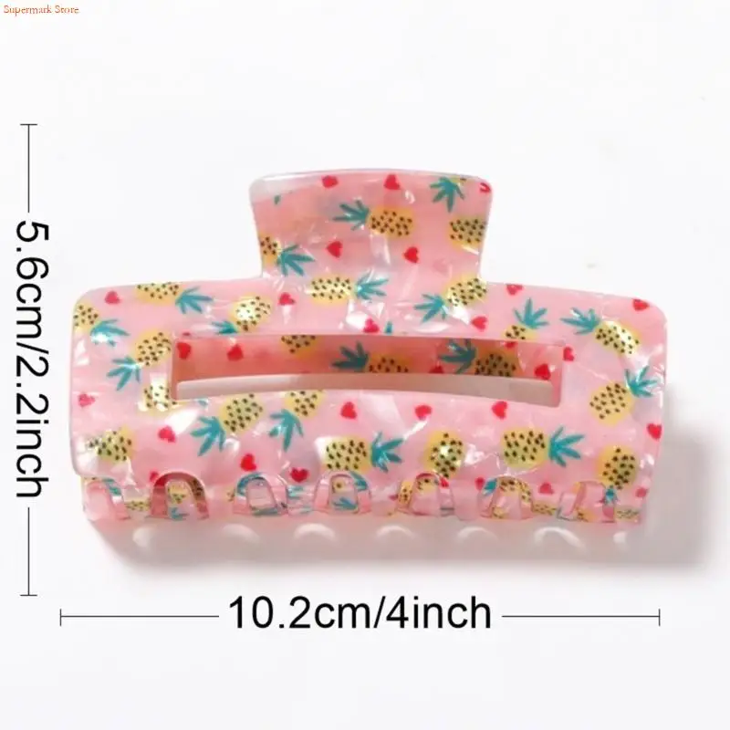 Q5WE Lemon Patterned Hair Clamps For Girls Women Strong Hold Summer Party Essential