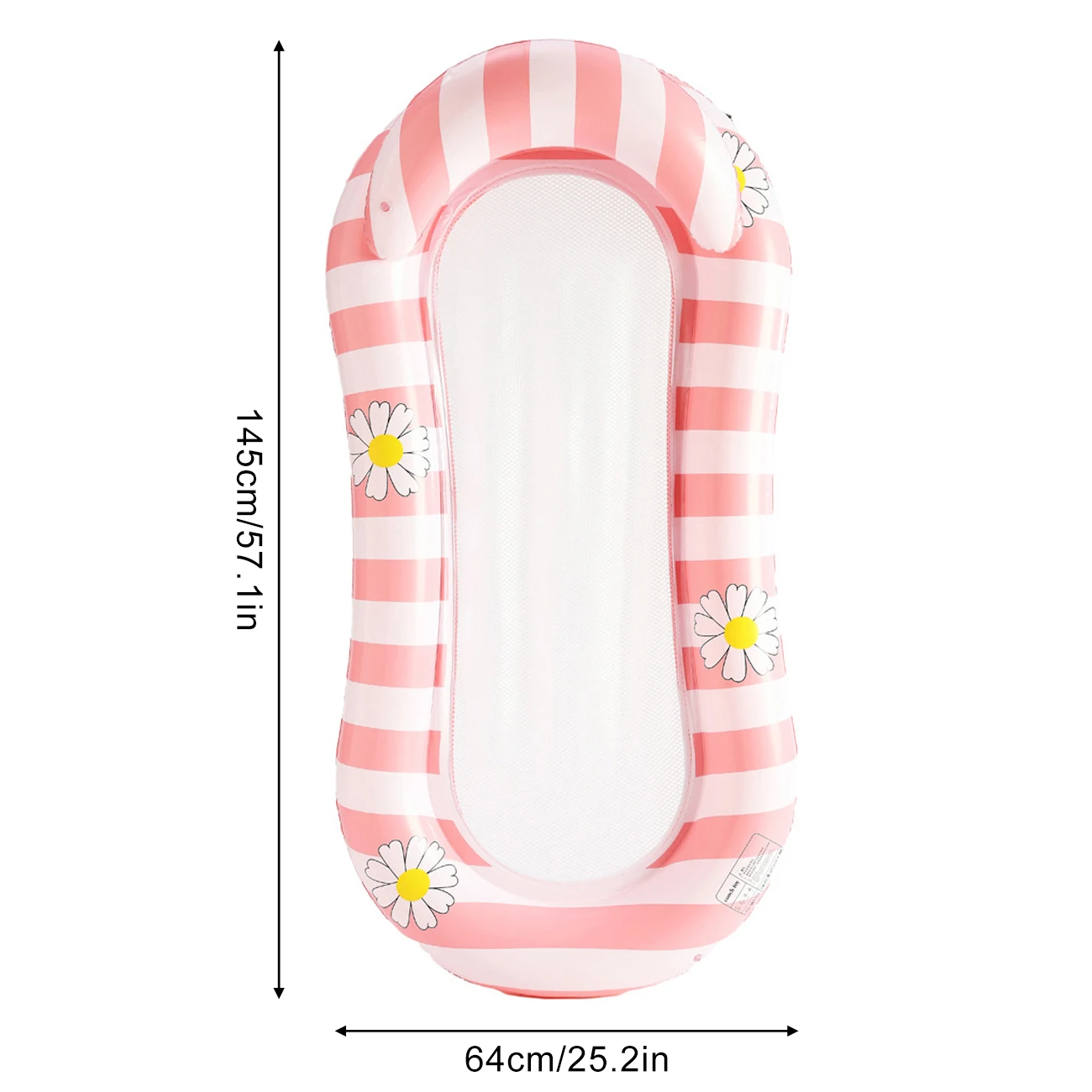 Rede portátil inflável de pétalas de flores, tapete flutuante obrigatório para água de verão para relaxamento seguro de piscina/praia, 1 peça