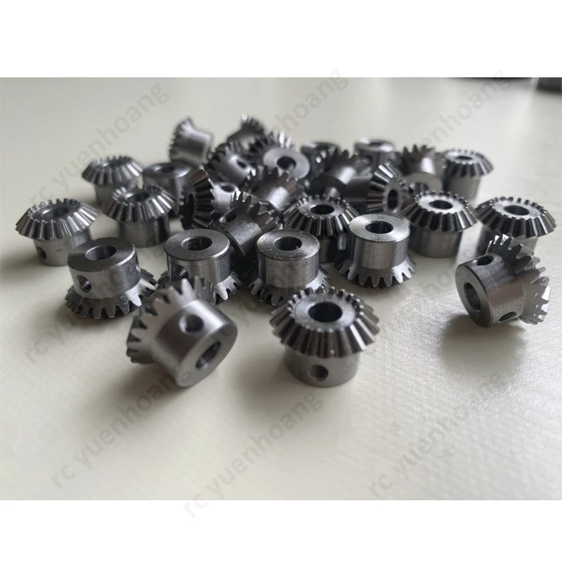 2 STUKS 0,8 Modulus 20 Tanden Standaard 90 °   Rechte 1:1 Kegeltandwiel 5mm Gat Diameter 10.9mm Totale Dikte Rondsel DIY Model Onderdelen