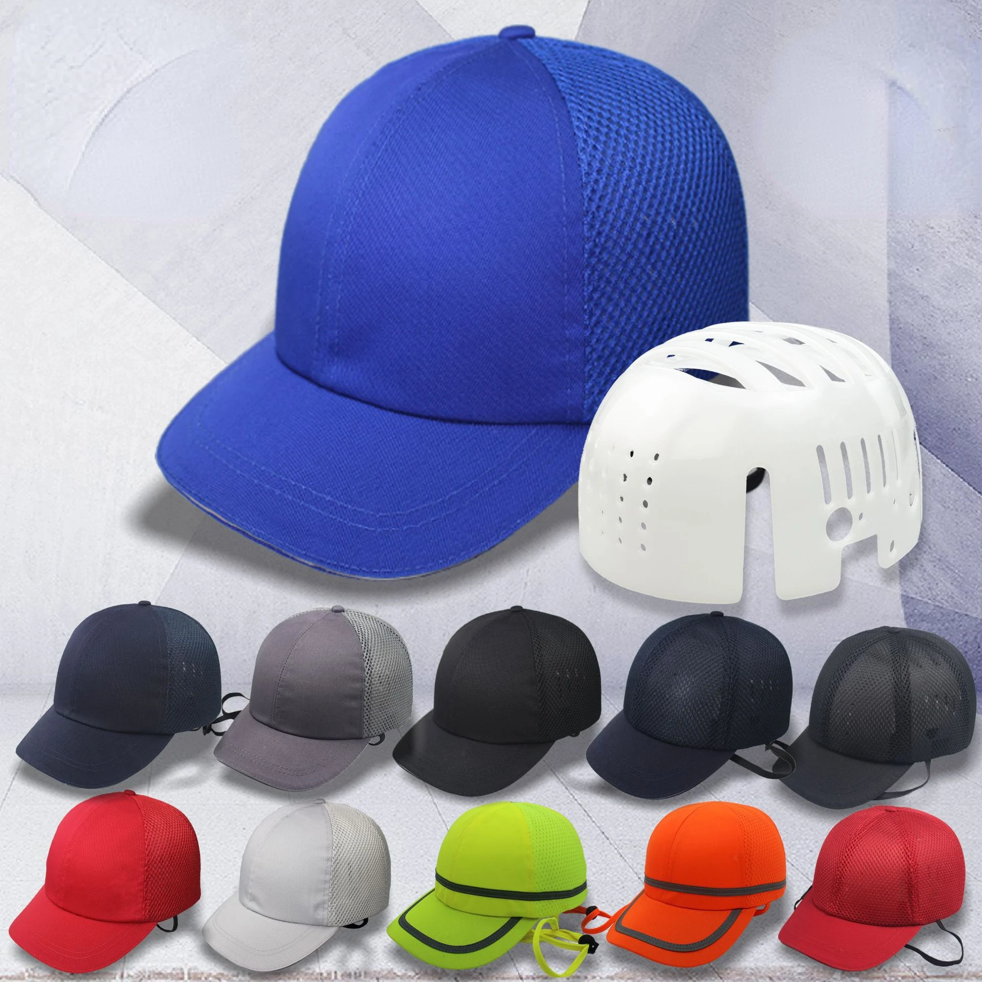 

Newest Work Safety Protective Helmet Bump Cap Hard Inner Shell Baseball Hat Style for Head Protection L（58-60cm）