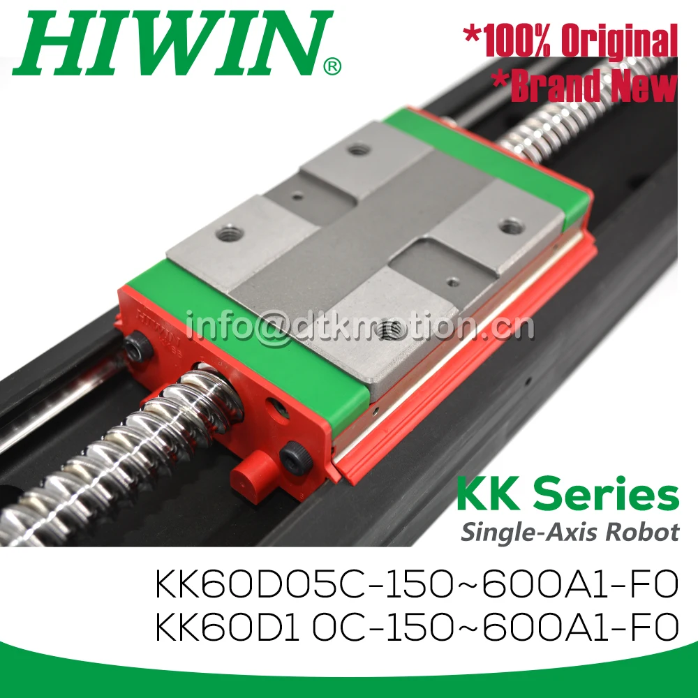 Imagem -02 - Hiwin-estágios de Corrediça Linear Industrial Robô de Eixo Único Rigidez de Alta Precisão Parafuso da Esfera Módulo Kk60 Original Kk60d05c Kk60d10c