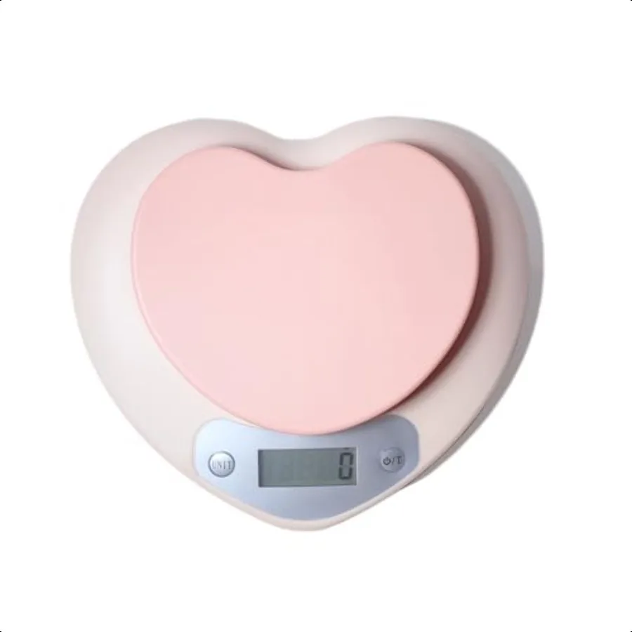 

Cute Kitchen Scale Digital Food Scale with LCD Display 11 lb 5kg Capacity 0.03 oz (1g) Precision for Baking and Cooking (Pink)