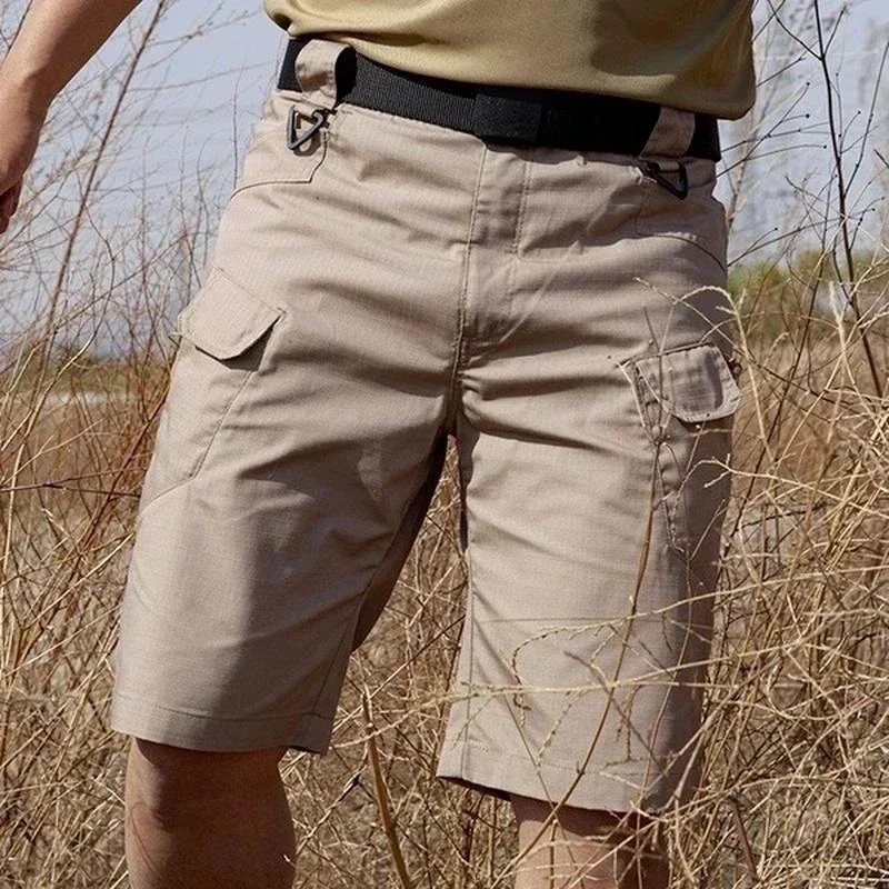 Pantalones cortos de Hunting para hombre, Shorts mejorados, impermeables, de secado rápido, con múltiples bolsillos, al aire libre para caza y pesca