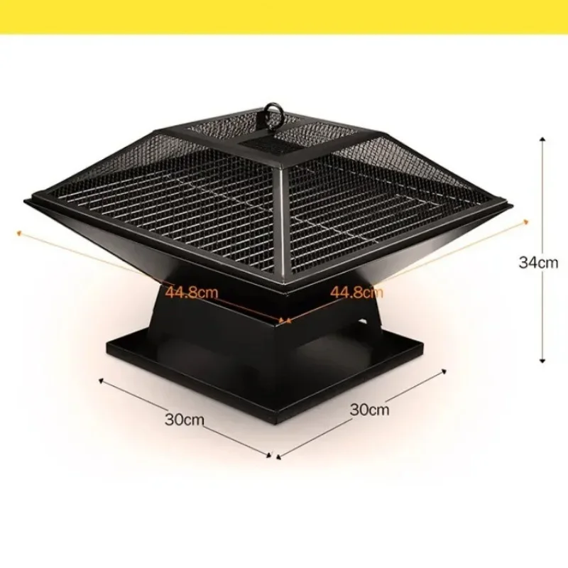 

Furnace for making tea around the stove, flat stove charcoal combination outdoor barbecue grill