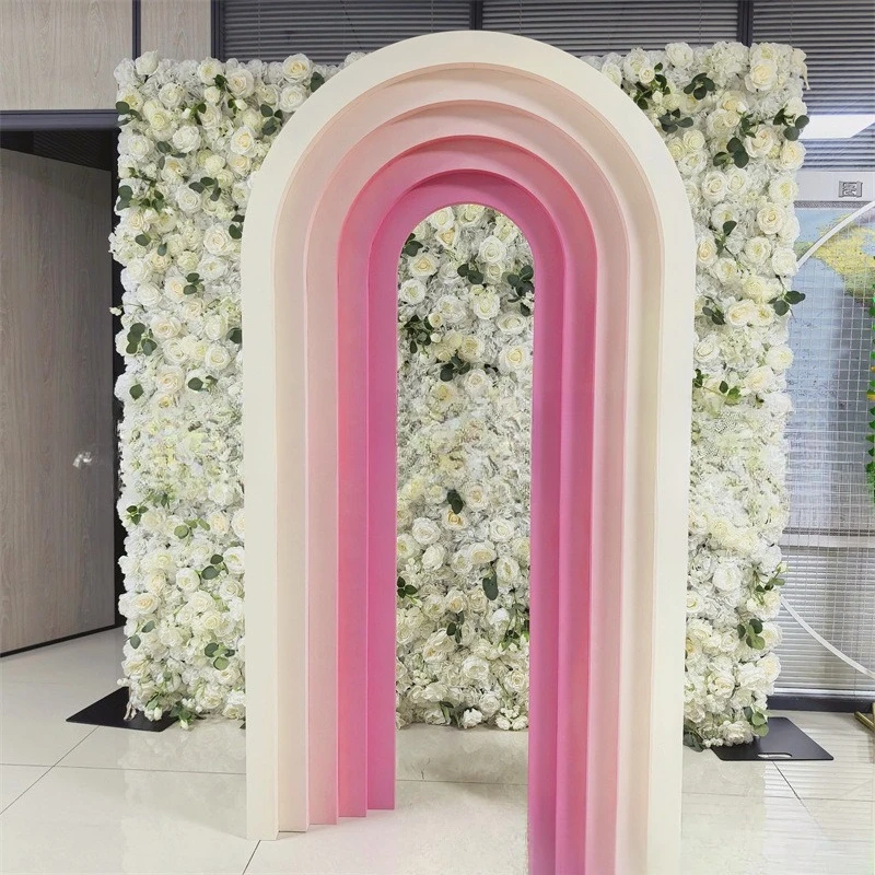 Light luxury simple style float arch wedding display market store dedicated, table decoration venue layout