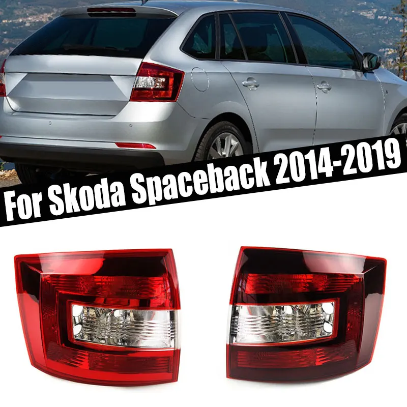 Car Exterior Accessories For Skoda Spaceback 2014-2019 Rear Tail Light Cover Brake Light Signal Lamp Taillight Housing No Bulb