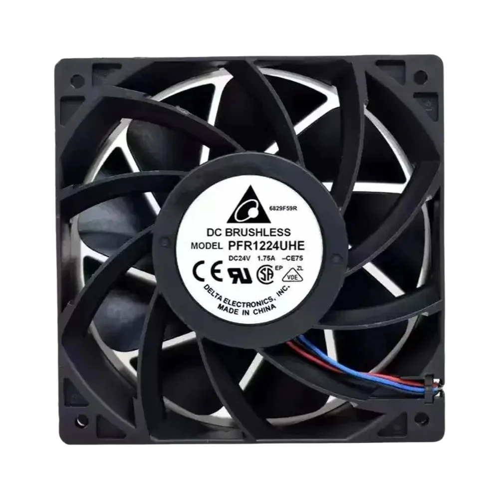 Wentylator serwerowy Delta Electronics PFR1224UHE CE75 DC 24V 1.75A 120x120x38mm 3-przewodowy — zdjęcie produktu 6