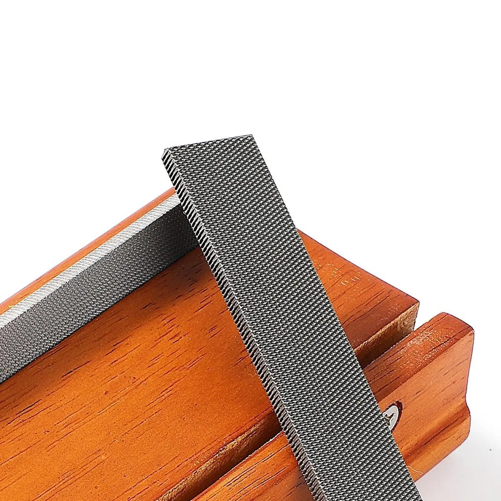 Brown Wood Metal Fret End Beveling File Fret Board Shaping Tool Fret Polishing Kit for Electric Guitar Bass Ukulele Luthier view 6