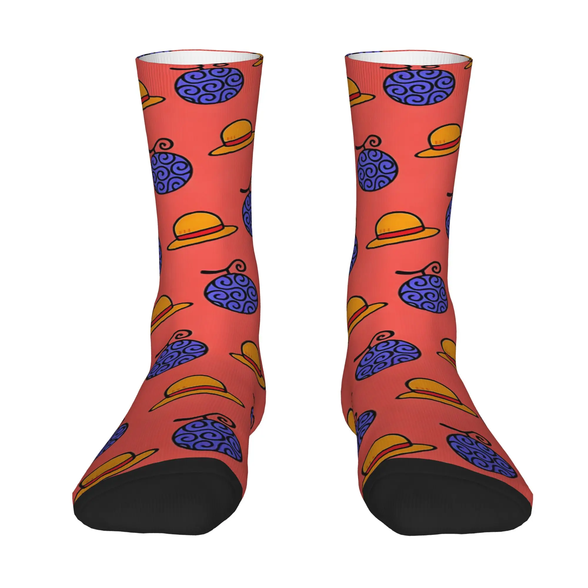 1 Pair Hip Hop Retro ONE PIECE Crazy Men's Socks Unisex  Harajuku Seamless Printed Funny Novelty Happy Sock Gift