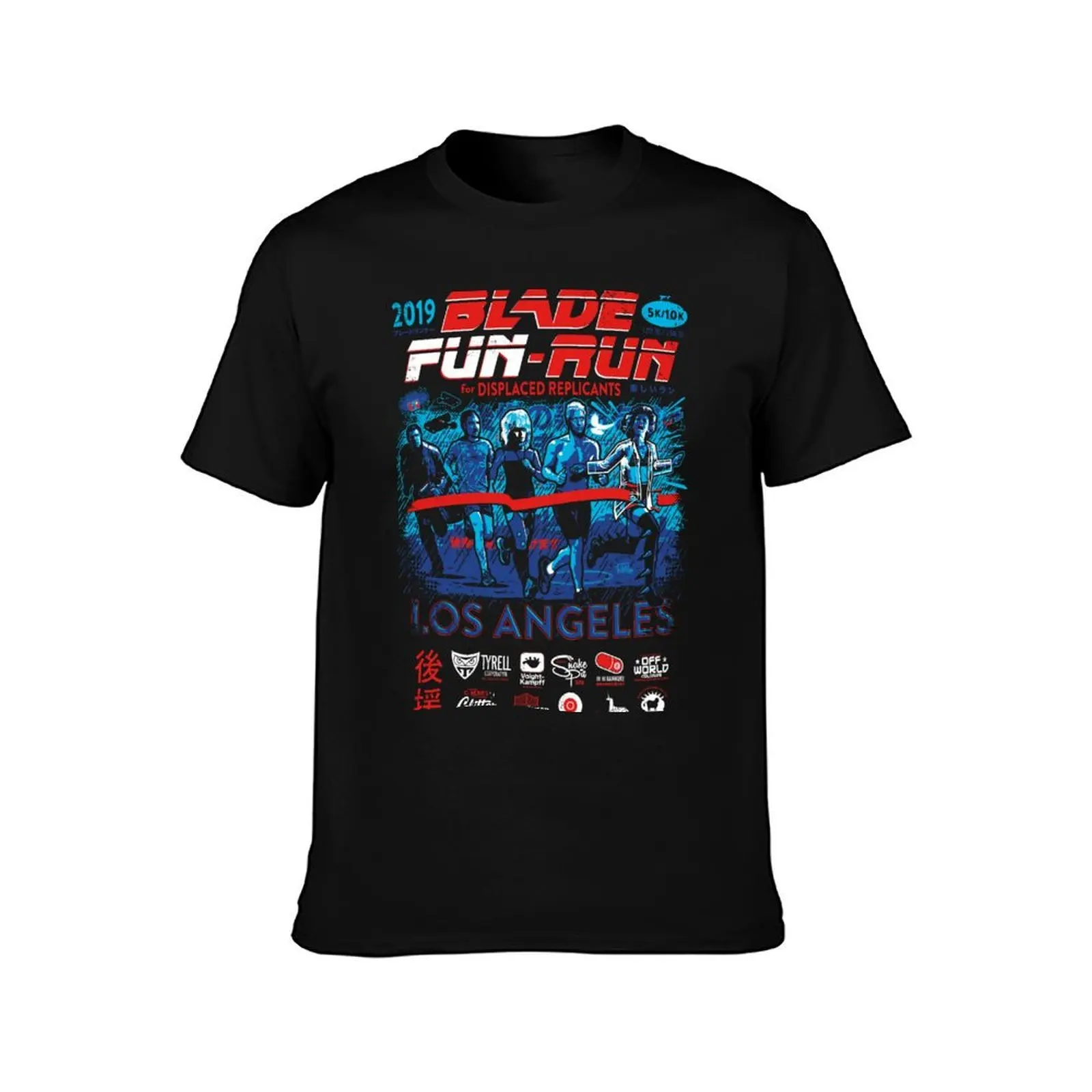 Blade Fun-Run for Displaced Replicants T-Shirt, Summer Casual Cotton Tee, Oversized Streetwear Tops, Vintage Graphic Print