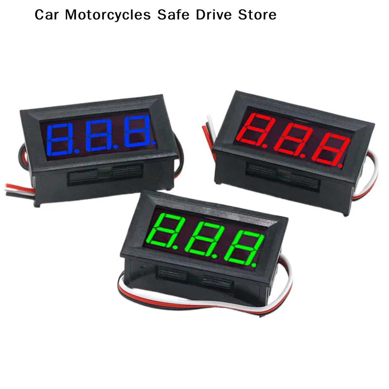 Three-wire Digital Voltmeter Meter DC 100V 10A Voltmeter Ammeter Dual Digital Volt Meter Gauge For Electromobile Motorcycle Car