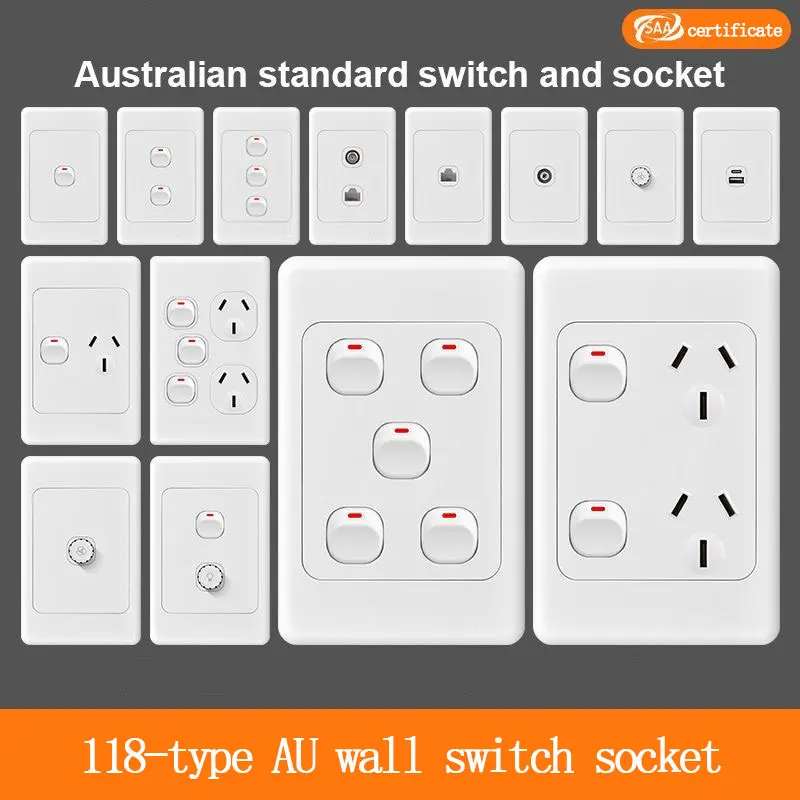 Two-Position 20W Fast Charging USB+Type-C Home Decoration Panel 118 Type Concealed Installation A+C American Standard AU