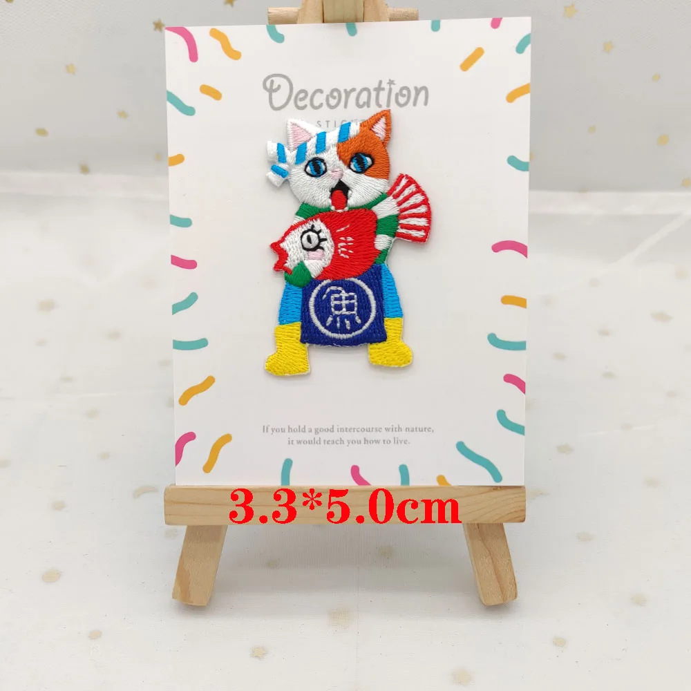 Cartoon Katze Stickerei Patches für Kleidung Kinder Aufbügeln Transfers für Hemd Applikation Scratch Patch DIY Rucksack accesorios swe – Detail 6