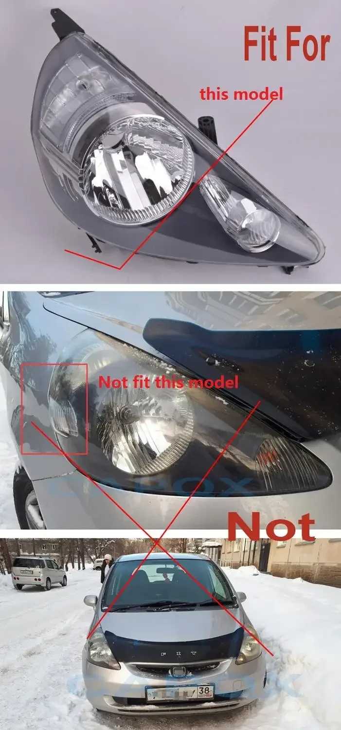 Kamshing Front Bumper Headlight For Honda FIT JAZZ Hatchback 2003-2007 Head Light Headlamp Head Lamp