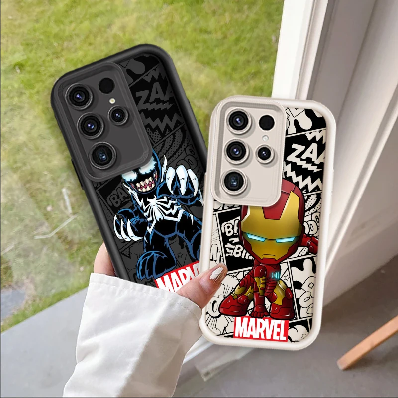 Marvel Cute Cartoon For Samsung Note 20 S24 S23 S22 S21 S20 Ultra Plus FE A25 A23 A22 A15 A31 5G Eye Ladder Soft Phone Case