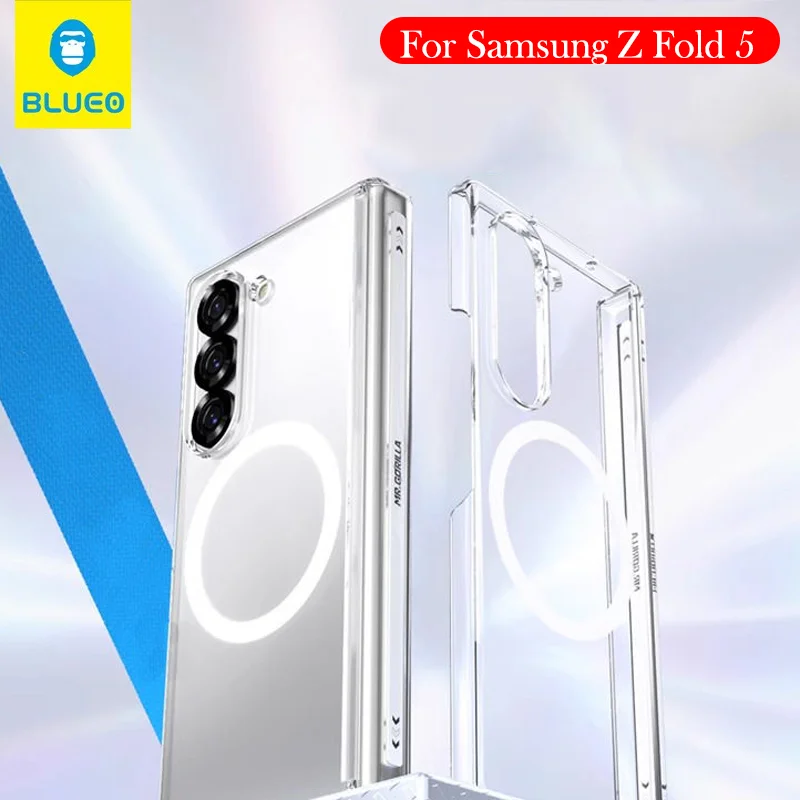 

Blueo Original Magnetic Case For Samsung Z Fold 5 Wireless Charging Back Cover Case for SAMSUNG Z FOLD 5