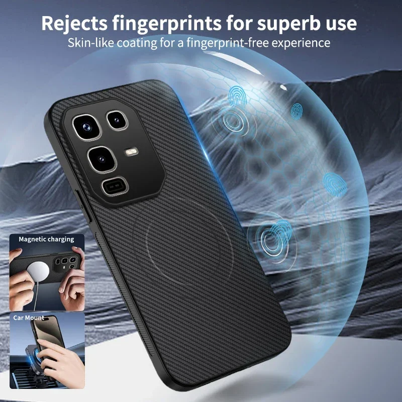 Casing Ponsel Silikon Pola Serat Karbon untuk Infinix 50S Note 50 Pro Plus 50X 5G 4G Casing Sampul Lembut Pengisi Daya Nirkabel Magnetik