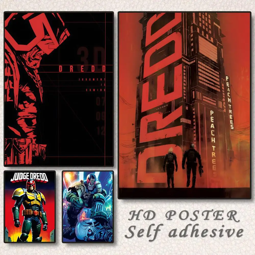 Classic Retro Movie J-Judge Dredd Poster Wall Art Sticker Mural Photo Print Decorative Poster for Living Room Home Decor