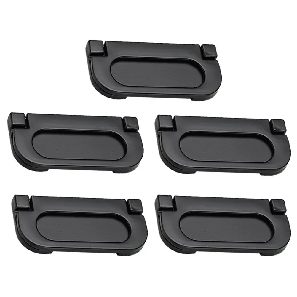5Pcs Rustproof Aluminum Alloy Cabinet Pull Handles Contemporary Design Drawer Wardrobe Handles for Home Office Furniture