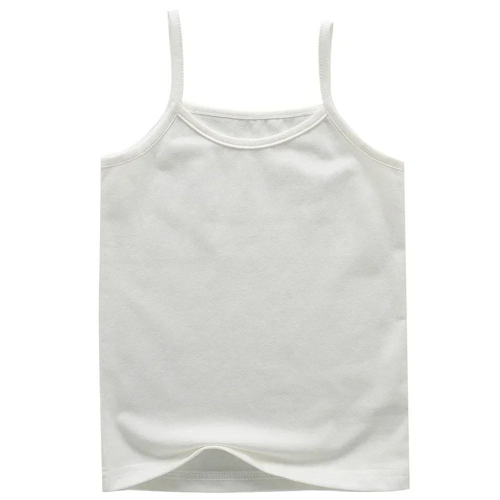 2024 Summer Girls String Strappy Tanks Top Baby Children Cotton Camisole Underwear Kids Sleeveless Vest Cotton Tanks Top