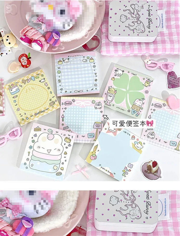 MINKYS 50 Blatt Kawaii Vierblättriges Kleeblatt, Notizblöcke, Papier, To-do-Liste, Tagebuch, Notizpapier, DIY-Material, Schreibwaren – Detail 3