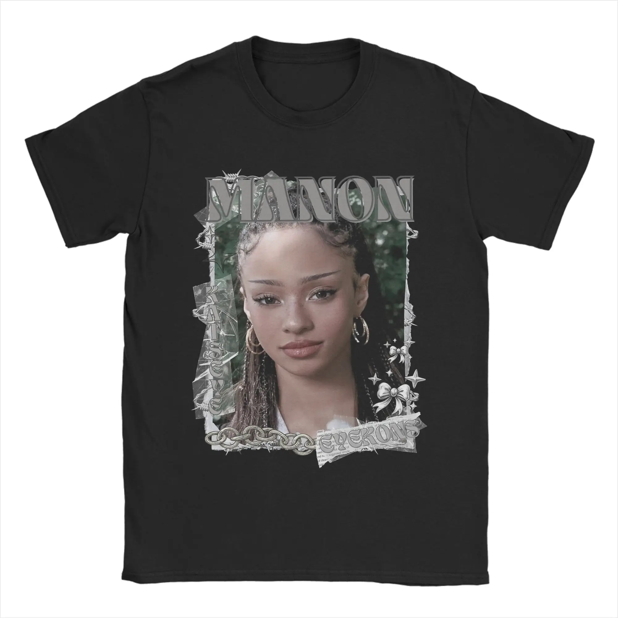 

Funny KATSEYE Manon Kpop Y2K Group T-Shirts for Men Crew Neck Cotton T Shirts Short Sleeve Tees 6XL Clothes