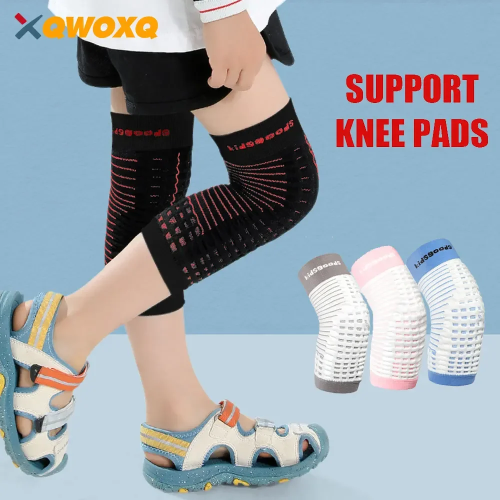 1 Pair Knitted Kids Sports Knee Brace Sleeve Children Knee Support Compression Sleeve Pads for Basketball, Volleyball,Gymnastics