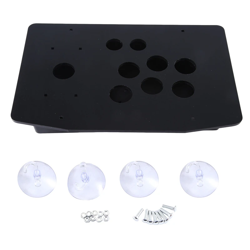 Y16A DIY Arcade Joystick Replacement Acrylic Panel Case Handle Arcade Game Kit Sturdy Construction Easy to Install Black