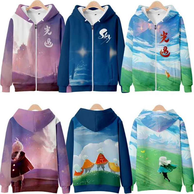 

Sky Children of The Light 3D Print Zip Up Women/Men Hoodie Sweatshirt Streetwear Hip Hop Cosplay Zipper Hooded Jacket Outerwear